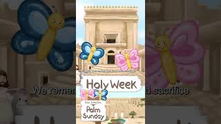 EASTER HOLY WEEK PALM SUNDAY · THE TRIUMPHAL ENTRY · BIBLE STORIES CARTOON CHILDREN KIDS shorts [upl. by Melleta]