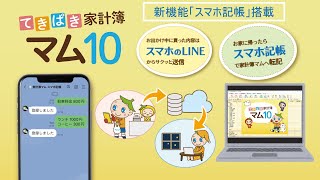 【てきぱき家計簿マム10 】スマホのLINEから買い物内容が送信できる【スマホ記帳】 [upl. by Htehpaj]