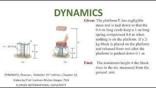 DYNAMICS Example 14310 Principle of Work and Energy [upl. by Narib]