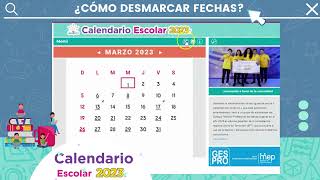 ¿CÓMO DESMARCAR FECHAS  Calendario Escolar 2023 [upl. by Heeley]