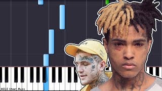 Lil Peep amp XXXTentacion  Falling Down Piano Tutorial [upl. by Milford]