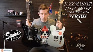 JAZZMASTER VS TELECASTER VS STRATOCASTER Сравнение и обзор Squier Affinity [upl. by Anehsuc413]