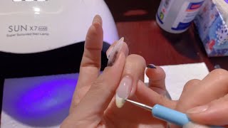 ASMRSimple French Nail Design💅🏻Nail Design 🌸 Nail Style  Nail Asmr [upl. by Juetta]