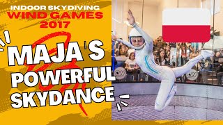 Maja Kuczyńskas Powerful Skydance at The Indoor Skydiving Wind Games 2017 [upl. by Klemperer277]