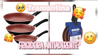 FRIGIDEIRA TRAMONTINA CARIBE ANTIADERENTE  STARFLON MAX 3 PEÇAS [upl. by Allerym]