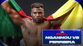 The King is back 🦁 Francis Ngannou knocks out Renan Ferreira 😱 battleofthegiants highlights [upl. by Suhpoelc]