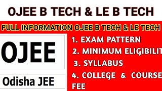 B TECH amp LE B TECH DETAILS [upl. by Senilec340]