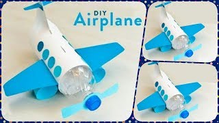 DIY WATER BOTTLE CRAFT  HOW TO MAKE COOL AIRPLANE FROM WASTE PLASTIC BOTTLE [upl. by Nylorahs460]