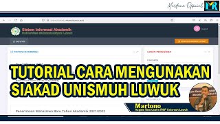 Tutorial SIAKAD Unsimuh Luwuk [upl. by Jakob90]