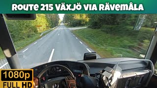 Bus Driving POV  Route 215 Växjö via Rävemåla [upl. by Attaynik]