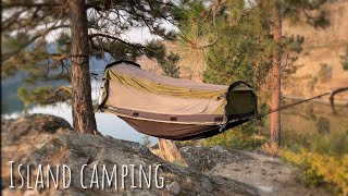 Solo Hammock Camping On An Island  Crua Hybrid Hammock [upl. by Eimma619]