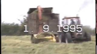 Massey Ferguson 298 and New Holland 717 at silage in 1995 [upl. by Aloek]