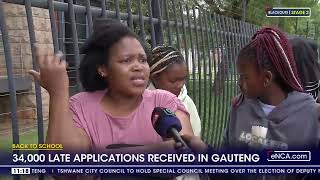 Back To School  34000 late applications received in Gauteng [upl. by Aneekas]