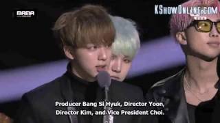 Eng SubBTS winning at MAMA 2015 [upl. by Acir]