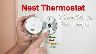 Nest Thermostat installation with 4 wires replace a LuxPro thermostat and remove the jumper [upl. by Rausch319]