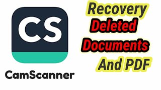 Camscanner deleted files recovery how to recovery camscanner deleted files pdf deleted file recovery [upl. by Llekcm]