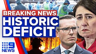 NSW records largest ever budget deficit in states history  9 News Australia [upl. by Choo169]