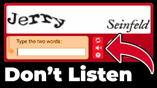 DONT Listen to the Captcha Audio [upl. by Genna]