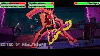 SpiderMan Across the SpiderVerse 2023 Mumbattan Battle with healthbars [upl. by Ummersen]