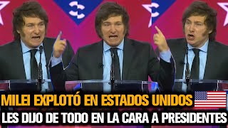 MILEI DIO EL DISCURSO DE SU VIDA EN ESTADOS UNIDOS ANTE TODOS PRESIDENTES [upl. by Descombes659]