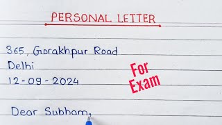 How to write Personal Letter  Personal Letter Writing  Personal letter  informal letter writing [upl. by Nedroj]