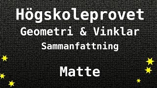 Högskoleprovet Geometri Vinklar Sammanfattning  Matte Kvantitativa KVA NOG XYZ [upl. by Ennairrac]