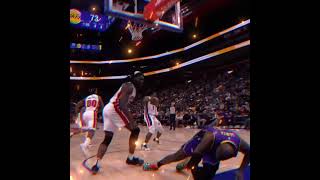 Pistons isaiah Stewart block on lebron layup No foul called shorts kaguilb nba lebronjames [upl. by Eolande]