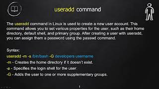 USERADD Linux Commands Part20 linux networking linuxadministration firewall education [upl. by Anatolio]