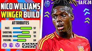 FASTEST BEST NICO WILLIAMS WINGER BUILD EA FC 24 Pro Clubs [upl. by Romulus38]