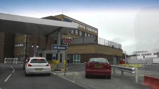 Driving Off Ferry MV Pont Aven Brittany Ferries Plymouth Devon England 28th October 2012 [upl. by Maryjo768]