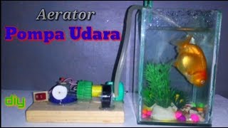 Cara Membuat Pompa Udara Aquarium Dari Tutup Botol  Aerator Diy [upl. by Ahcsap]