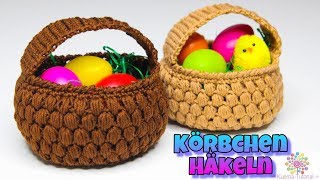 Einfaches Osterkörbchen Häkeln  Ostern  Korb  Utensilio [upl. by Eveivenej]