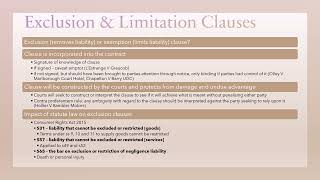 Exclusion and Limitation clauses [upl. by Ynwat]