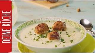 Blumenkohlsuppe mit Hackfleisch 🥄  REWE Deine Küche [upl. by Harriet]