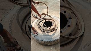 This is how you can open a damaged tire in a very short time shortvideo car [upl. by Ellennahs208]