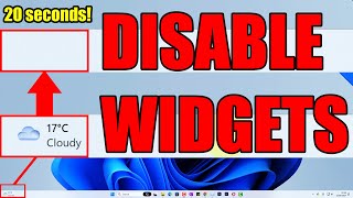 How to Disable Widgets in Windows 11 [upl. by Ogilvie754]