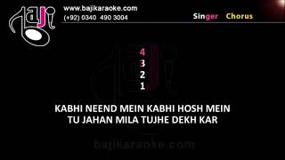 GhameAshiqui Karaoke With Scrolling Lyrics  Without Female Chorus  Rahat Fateh Ali  Bajikaraoke [upl. by Adalai]