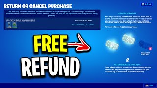 How To Get Your FREE Refund Ticket In Fortnite Updated 2022 [upl. by Ylra376]