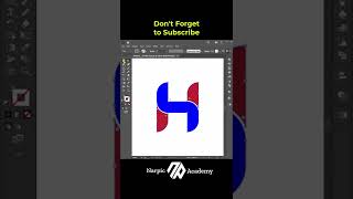 Adobe Illustrator  Letter H Logo Design with Rectangle [upl. by Nesmat]