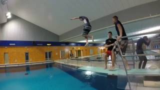 Extreme SLOMO XDiving Triple Back Quad Full [upl. by Oniram]