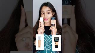 Maybelline fit me Vs Maybelline Super Stay Foundation maybelline viral trending 100k [upl. by Yacano]