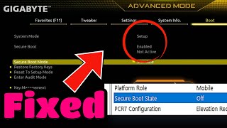 Secure Boot Enabled but NOT Active in BIOS FIXED  Gigabyte  MSI  Asrock [upl. by Monson]