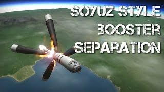 KSP  Soyuz Style Booster Separation [upl. by Guenevere]