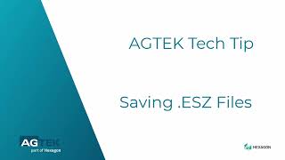 Tech Tip  Saving ESZ Files [upl. by Assirual]