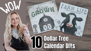 YOU WONT BELIEVE WHAT I MADE WITH Dollar Tree Calendar GIVEAWAY HOME DECOR DIYs [upl. by Clementina138]