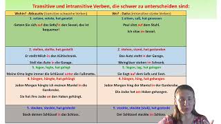 A2B2 Verbpaare  setzensitzen stellenstehen legenliegen und mehr Wo liegt der Unterschied [upl. by Teyut757]