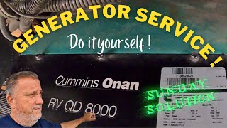 How to Service Onan QD 8000 Diesel Generator 🚐⚡  🧑‍🔧Sunday Solution [upl. by Amitak]