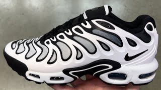 Nike Air Max Plus Drift White Silver Black Shoes [upl. by Ellertnom737]