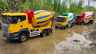 Mobil Truk Molen Beton Mixer Ngecor Jembatan Jatuh Terguling Hino 500 Isuzu Giga Ud Quester [upl. by Barnet]