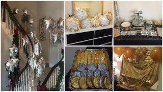 DOLLAR TREE DIY  SILVER amp GOLD THEME BIRTHDAY PARTY DECOR [upl. by Kceb]